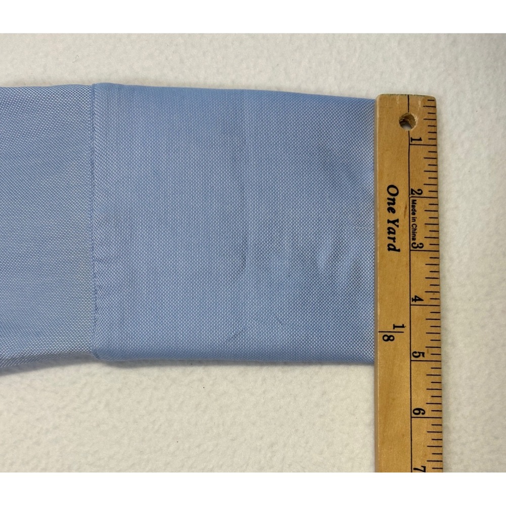 Banana Republic Royal Oxford Slim Fit No Iron Shirt Mens XL Blue French Cuff - Picture 10 of 11